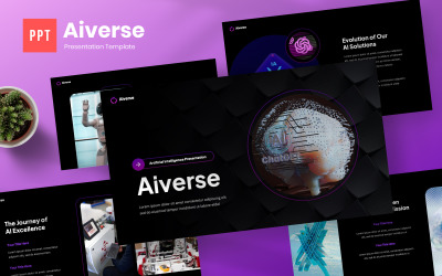 Aiverse - Шаблон PowerPoint «Искусственный интеллект»