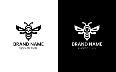 Bee skull vector honey logo-11-500