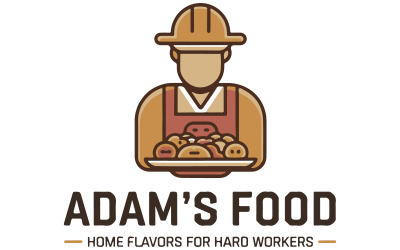 Um logotipo plano e moderno para um restaurante