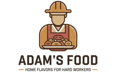 Un logo piatto e moderno per un ristorante