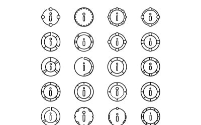 Circle-info icon with outline style bundle