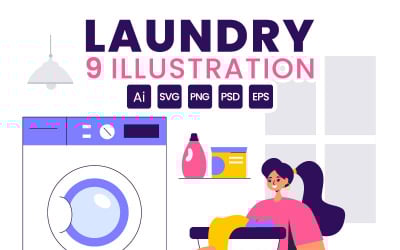 9 Illustrazione della lavanderia