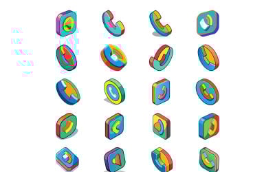 Phone-volume icon with cartoon style bundle