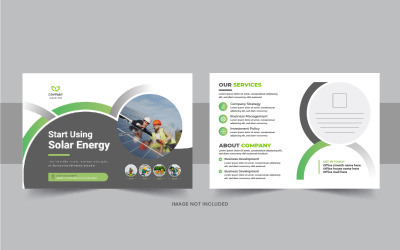 Solpanel energitjänster vykortsmall, grön energi eddm vykort layout