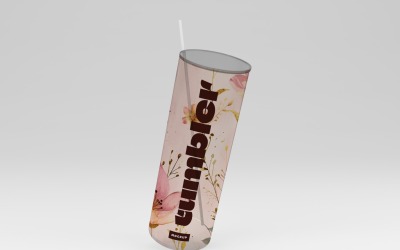 Tumbler Drinking Jar Mockup 02
