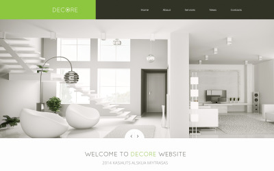 Modèle de site Web réactif pour la décoration intérieure