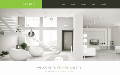 Plantilla de sitio web adaptable para decoración del hogar