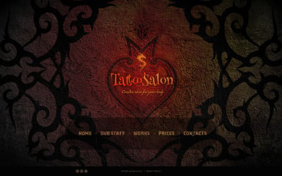 Plantilla Web para Sitio de Salón de Tatuajes