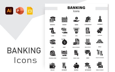 Bankacılık Finans Simgeleri Koleksiyonu