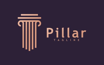 Creative Law Pillar Concept Design Logo Template 0