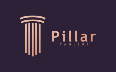 Creative Law Pillar Concept Design Logo Template 11