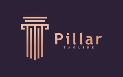 Creative Law Pillar Concept Design Logo Template 12