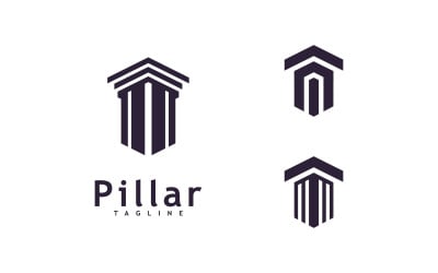 Creative Law Pillar Concept Design Logo Template 13