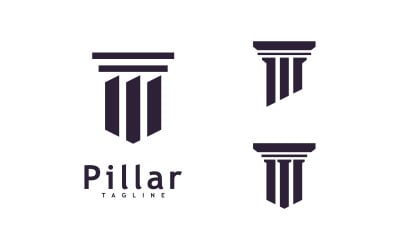 Creative Law Pillar Concept Design Logo Template 14