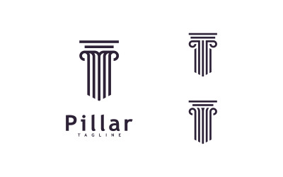 Creative Law Pillar Concept Design Logo Template 15