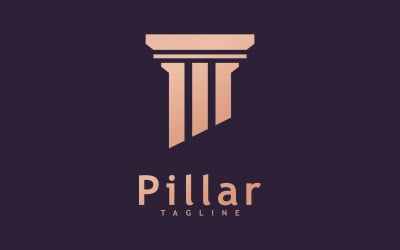 Creative Law Pillar Concept Design Logo Template 1