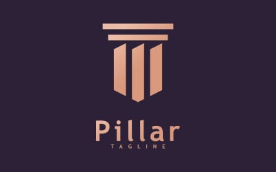 Creative Law Pillar Concept Design Logo Template 3