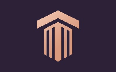 Creative Law Pillar Concept Design Logo Template 4