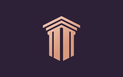 Creative Law Pillar Concept Design Logo Template 6