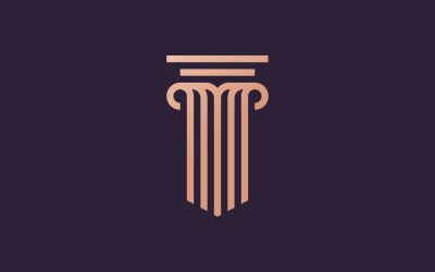 Creative Law Pillar Concept Design Logo Template 7