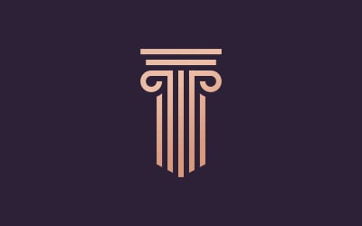 Creative Law Pillar Concept Design Logo Template 9