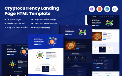 Cryptocox - Cryptocurrency HTML-landingspagina-sjabloon