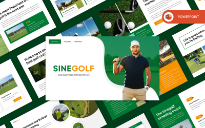 Sinegolf - Golf Club PowerPoint šablony