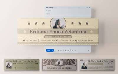 Szablon podpisu e-mail w stylu vintage