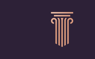 Szablon projektu logo Creative Law Pillar Concept 8