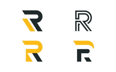 R Letter initials Logo vector template v13