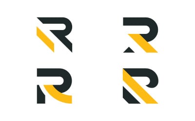 R Letter initials Logo vector template v14
