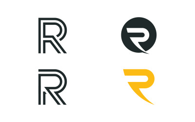 R Letter initials Logo vector template v15