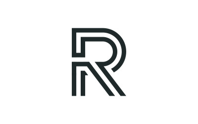 R Letter initials Logo vector template v4