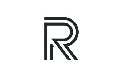 R Letter initials Logo vector template v5