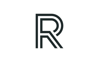 R Letter initials Logo vector template v6