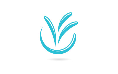Water Splash symbol and icon Logo Template vector 12