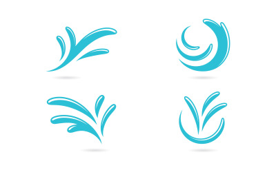 Water Splash symbol and icon Logo Template vector 14