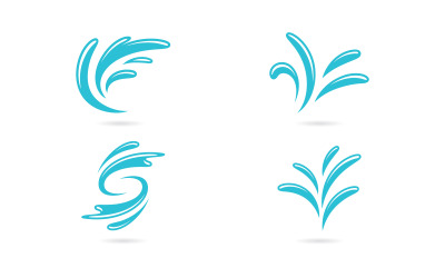 Water Splash symbol and icon Logo Template vector 15