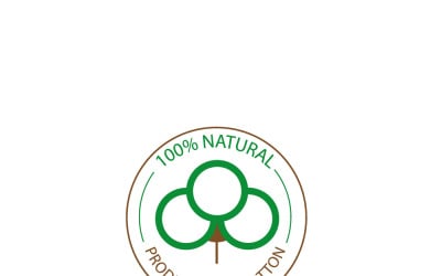 Cotton symbol. Logo template Organic cotton.