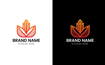 Modern leaf building logo-11-505
