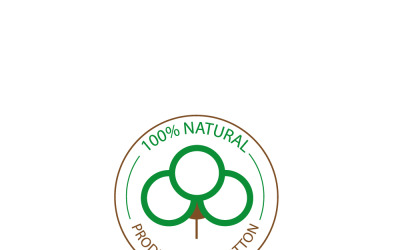 Símbolo del algodón. Plantilla de logotipo Algodón orgánico.