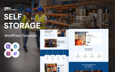 Space Depot - Självlagring och flytttjänster WordPress Elementor Theme