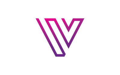V Line Logo Design and template. Creative X icon initials Line Letters in vector. v2