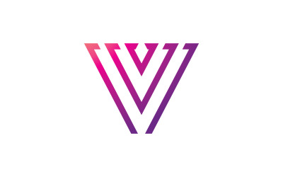 V Line Logo Design and template. Creative X icon initials Line Letters in vector. v4