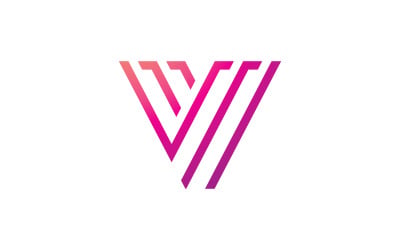 V Line Logo Design and template. Creative X icon initials Line Letters in vector. v5