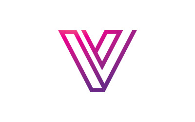 V Line Logo Design and template. Creative X icon initials Line Letters in vector. v6