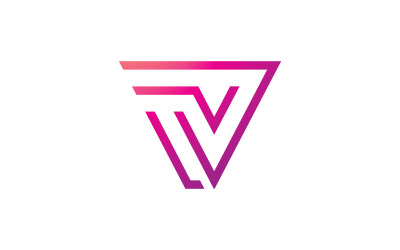 V Line Logo Design and template. Creative X icon initials Line Letters in vector.v11