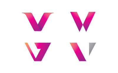 V Logo Design and template. Creative V icon initials based Letters in vector. 13