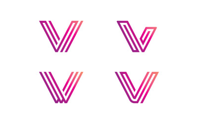 V Logo Design and template. Creative V icon initials based Letters in vector. 15