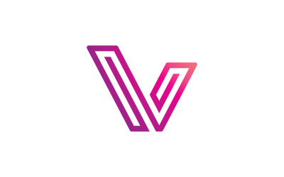 V Logo Design and template. Creative V icon initials based Letters in vector. 1